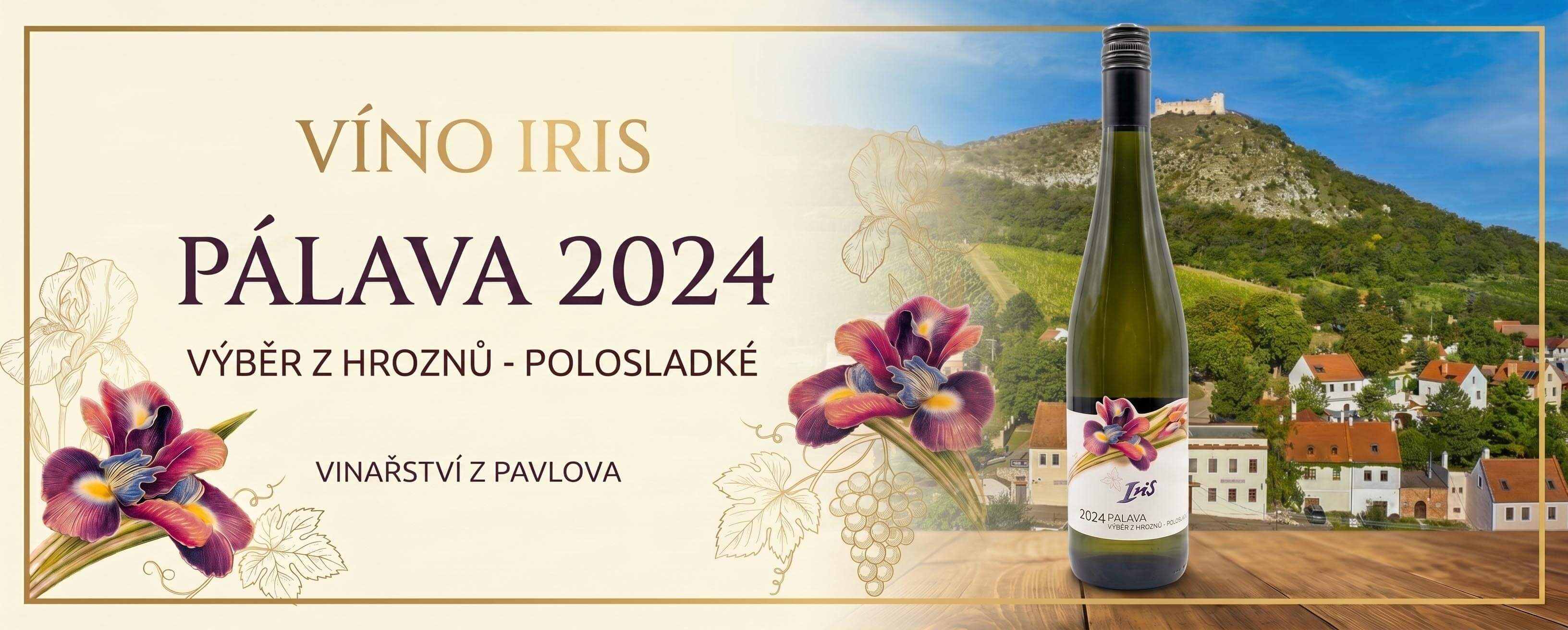 Pálava 2024 výběr z hroznů polosladké